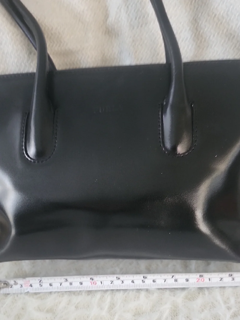Furla Black Leather Tote with Double Handles - Picture 4 of 13